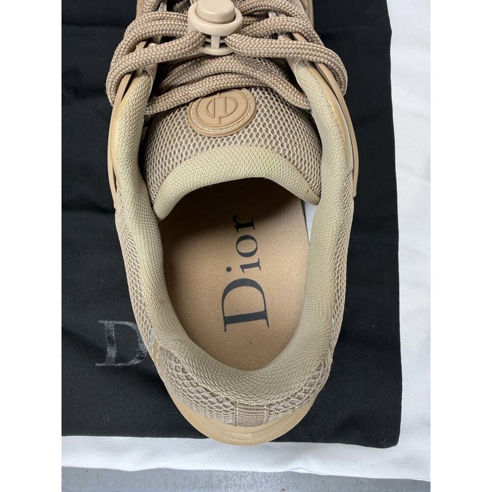Dior B24 Beige Mesh Leather Trainers Size 46 EU/ 13 US SPB-TS 343339 - Picture 7 of 13